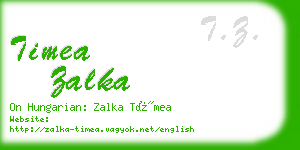 timea zalka business card